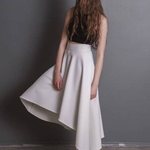 Wedding skirt / Bridal skirt / Bridal separates / Skirt / Midi skirt / Maxi skirt / White skirt / Wedding gown / Asymmetrical skirt image 2