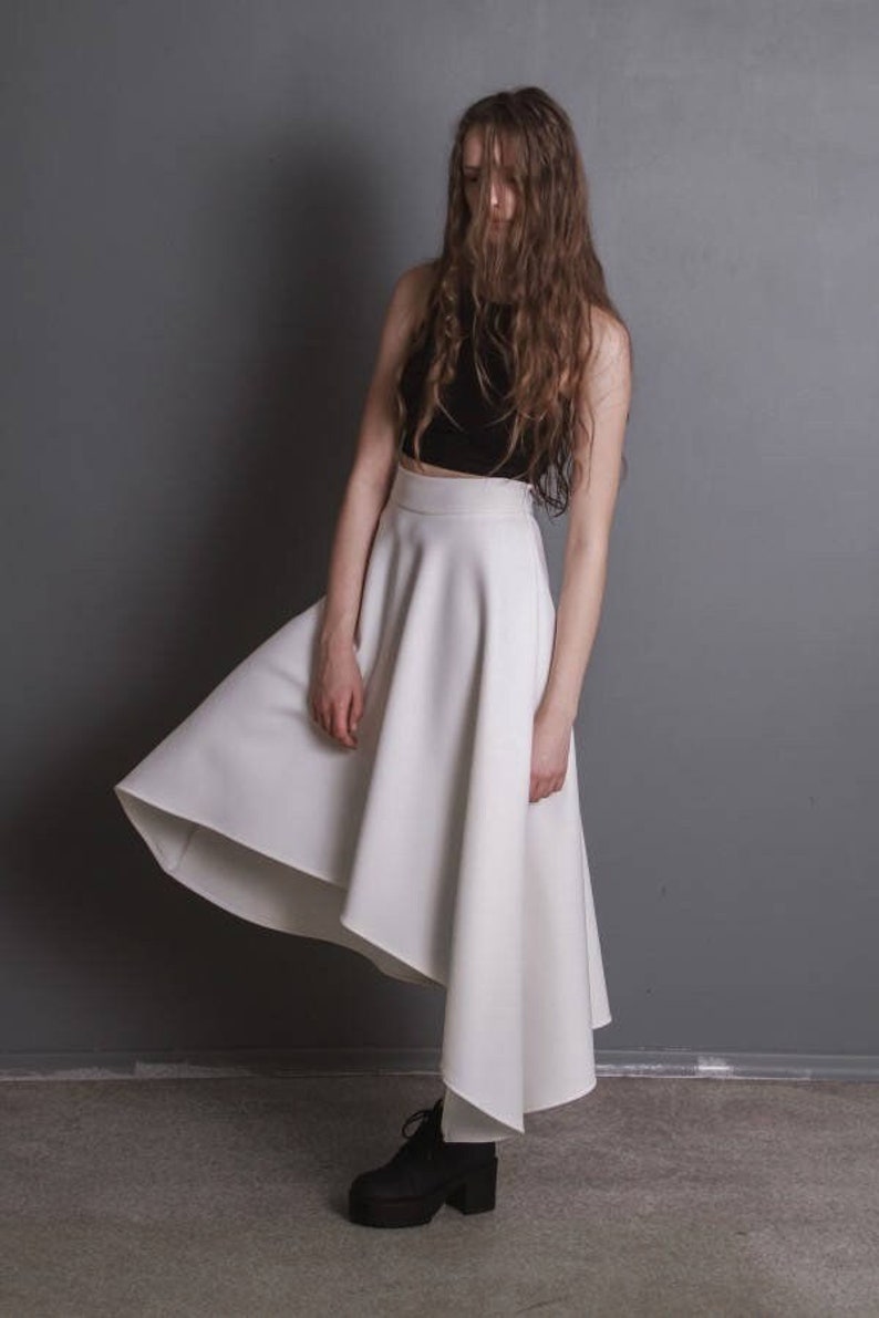 Wedding skirt / Bridal skirt / Bridal separates / Skirt / Midi skirt / Maxi skirt / White skirt / Wedding gown / Asymmetrical skirt image 2