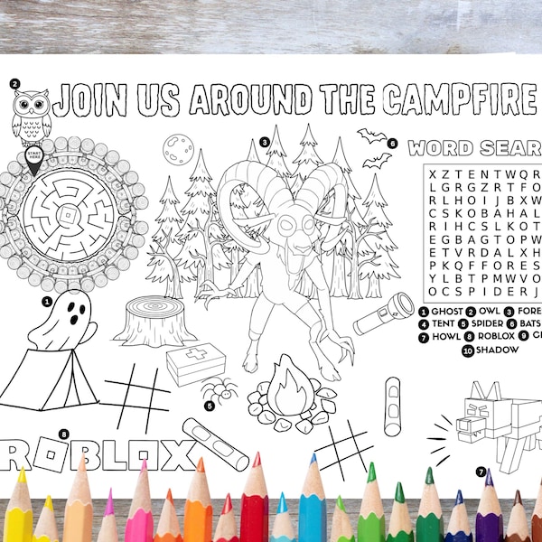 99 Nights in the Forest Roblox Coloring Pages - Etsy New Zealand