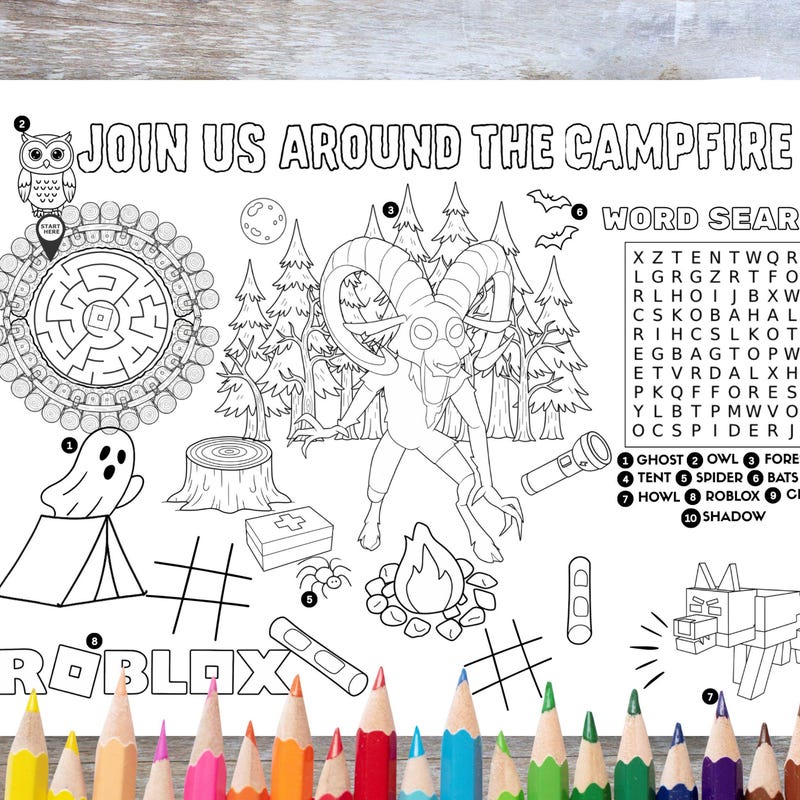 99 Nights in the Forest Roblox Coloring Pages - Etsy New Zealand