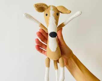 Greyhound plush, Whippet, Italian Greyhound, stuffed dog, dog lover