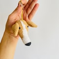 Crochet Greyhound Keychain: Personalized Dog Lover Gift