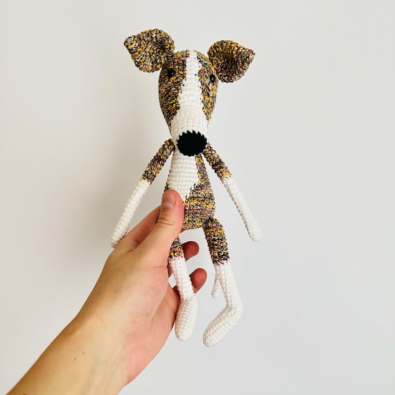 Greyhound, Whippet Plush - Brindle Greyhound Dog - Gift for Dog Lovers