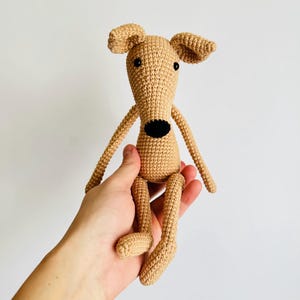 Greyhound plush, Whippet, Italian Greyhound, stuffed dog, gift for dog owner All Beige