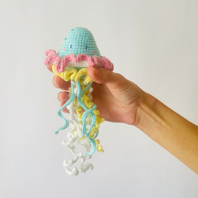 Jellyfish Plush Jellyfish Crochet Cuddly Jellyfish Gift for Etsy