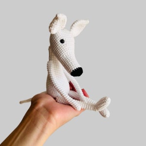 Greyhound plush, Whippet, Italian Greyhound, stuffed dog, dog lover White