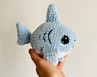 Adorable Shark Amigurumi Plush - Perfect Baby Gift - Handcrafted Shark Stuffed Toy