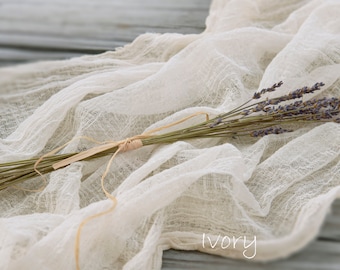Ivory Wedding Gauze, Wedding Arch Decor, Table Centerpieces, Bridal Showers Party Decor, Boho Wedding Arch, Out Door Wedding, Cotton Scrim