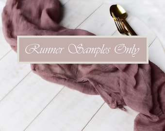 RUNNERS SAMPLE ONLY! Cheesecloth Table Runners - Sample Color Runners - Wedding Table Runners - Events Decor!