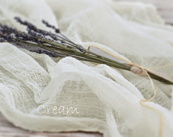 Cream Rustic Wedding Gauze, WeddingTable Runner Centerpieces, Bridal Showers, Arch Wedding, Hand Dyed Cheesecloth Runner, 100% cotton Scrim