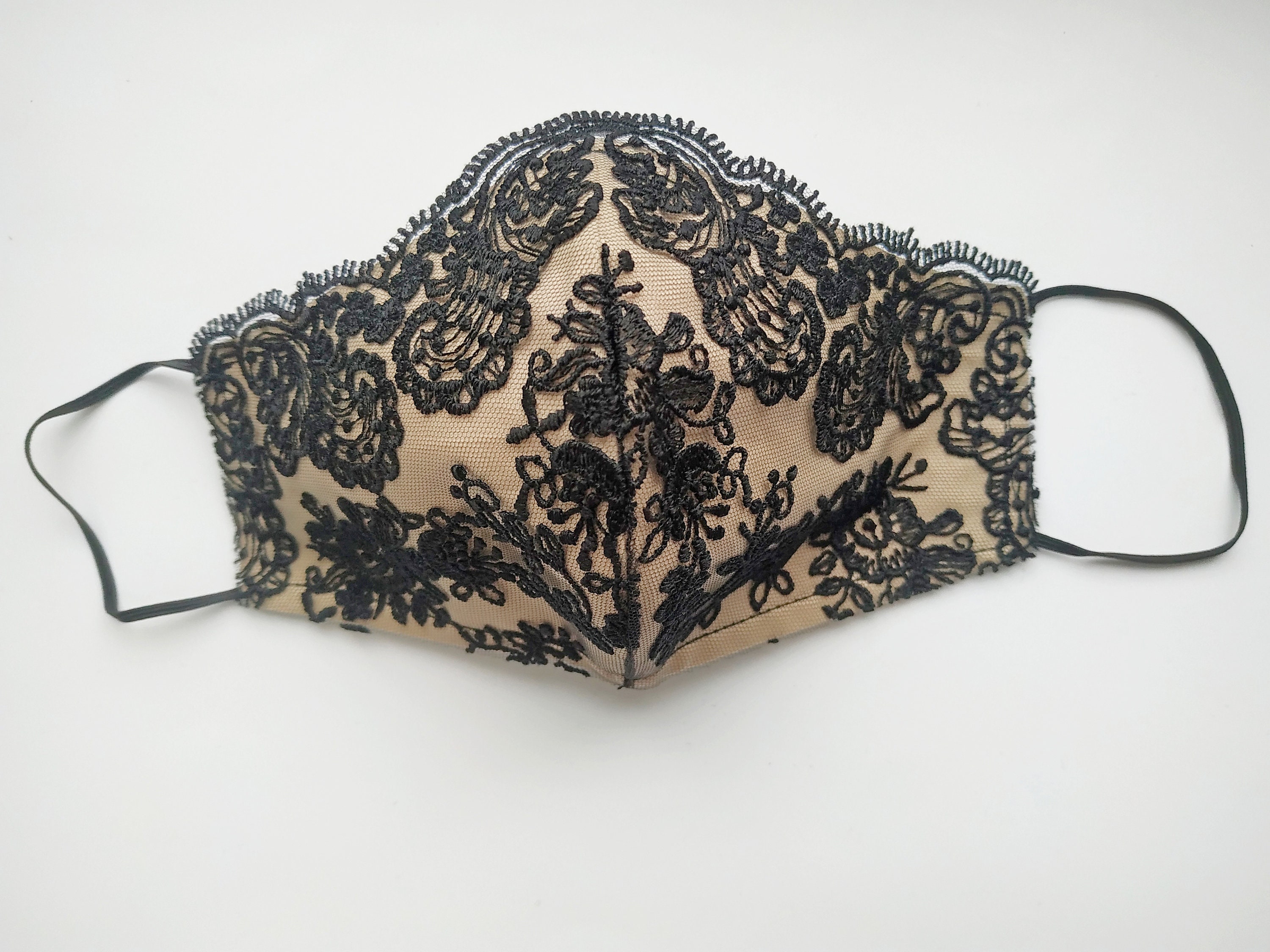 Lace Designer Face Mask Luxury Face Mask Fashion Face Mask Etsy