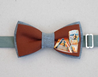 Artsakh Souvenir, We Are Our Mountains Monument, dedo babo bow tie, artsakh tatik papik gift, bow tie for friends, armenian traditional gift