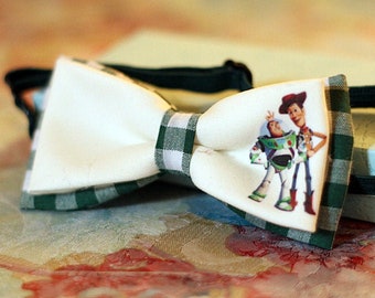 pixar movies characters printed bow tie for kids