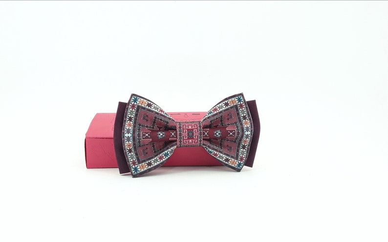 Armenian national carpet bow tie for man and kid
