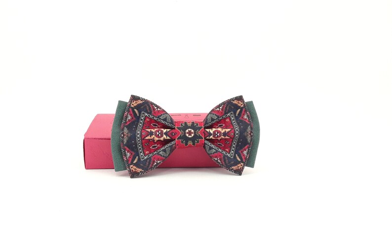 Armenian national carpet bow tie for man and kid