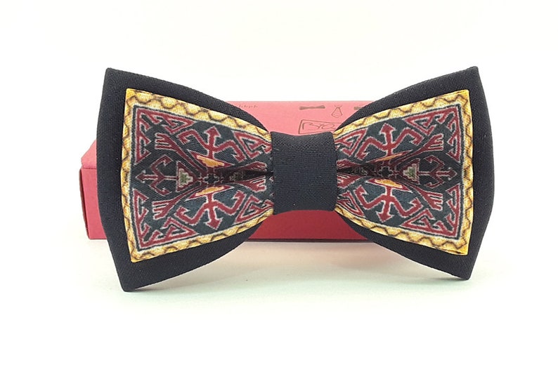 Armenian national carpet bow tie for man and kid