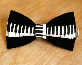 Musical, piano keys printed bow tie for musician