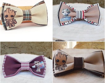 Baby Groot bow tie for man and kids