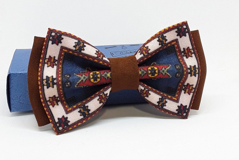 Armenian national, carpet bow tie for man and kid image 1