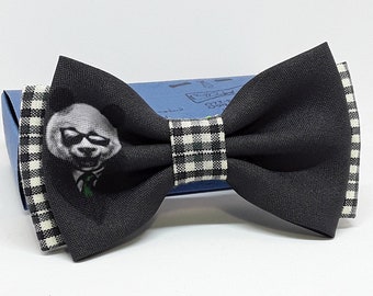 Panda printed bow tie for man and kid