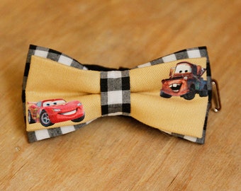 cars cartoon characters printed bow tie for kids