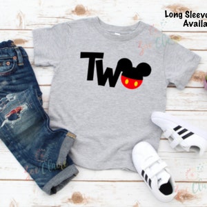 Disney Mickey Mouse Two Birthday Shirt I 2nd Birthday Tee I I'm Twodles T-Shirt I Mickey Mouse Birthday I  Birthday Boy I 2nd Bday Shirts