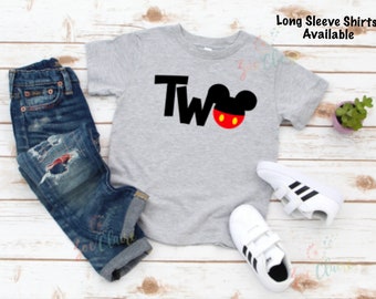 Disney Mickey Mouse Two Birthday Shirt I 2nd Birthday Tee I I'm Twodles T-Shirt I Mickey Mouse Birthday I  Birthday Boy I 2nd Bday Shirts