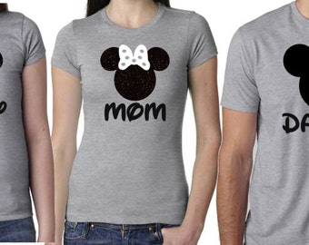 Disney Family Shirts | Matching Family Disney Shirts | Personalized Disney Shirts for Family and Women | Glitter Tank Tops I