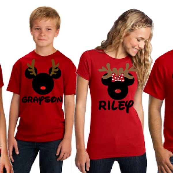 Chemises de la famille Disney I Chemises Disney de Noël I Mickey et Minnie Rennes I Princesse Disney I Chemises de Noël Minnie et Mickey