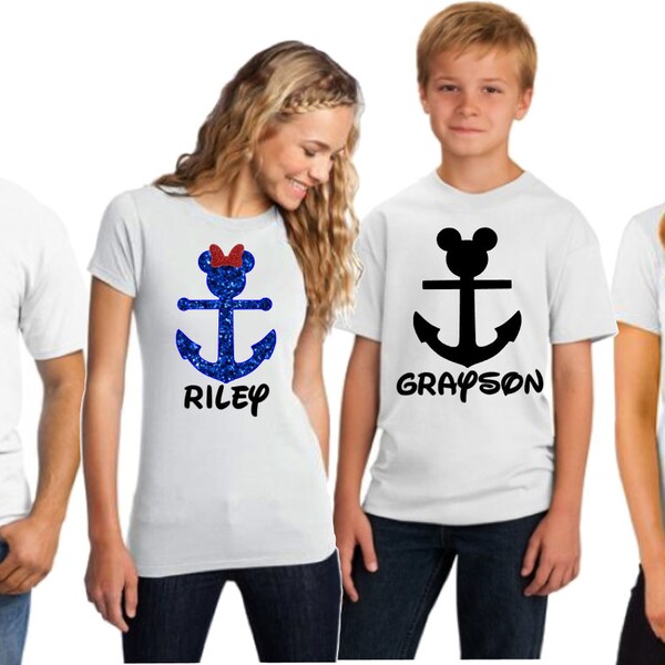 Disney Cruise Family Shirts | Disney Cruise Shirts I Disney Anker Shirt | Glitzer Tank Tops I Disney Cruise Tank I Family Disney Shirts