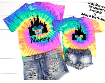 Disney Family Shirt, Disney Family Tie Dye Shirts, Disney Castle Shirt, Minnie Castle, Mickey Tee, Matching Family T-Shirt, Disneyland