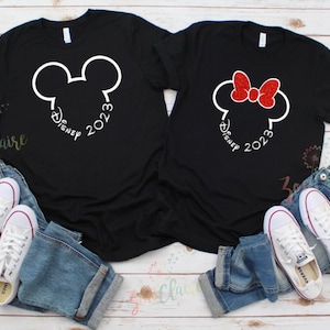 Custom Disney Family Tee Shirts/Matching Mickey and Minnie Kids and Adults Vacation Shirt/2023 Gift, Mouse Apparel/Flowy Tank/Baby/Toddler