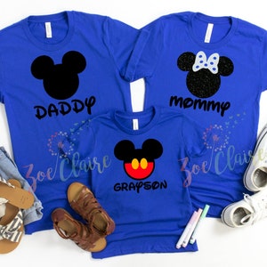 CUSTOM Disney Matching Shirts, Disneyworld Minnie Mouse and Mickey Mouse Matching Family Outfits, Women and Men Disney tshirts
