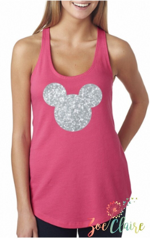 Disney Princess I Glitter Minnie Mouse Tank Top I Disney Etsy