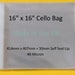16" x 16" - Mounted Photograph Cellophane Display Bags Self Seal - 414mm x 407mm + 30mm Flap - 40 Micron