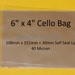 6" x 4" - 108mm x 152mm + 30mm Self Seal Lip Clear Cello Display Bags - 40 Micron