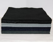 9 quot Self Adhesive Squares - DARK COLOURS - Self Adhesive 9 quot Squares for Crafting, and Soft Toy Making
