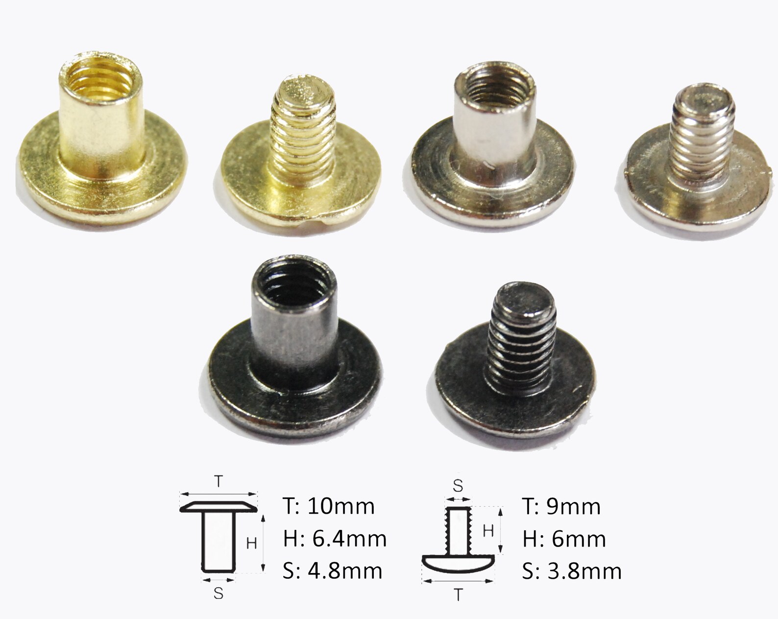 Chicago Screws 4mm to 10mm Vary Colour Iron Fasteners Etsy UK