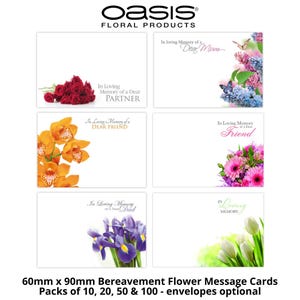 OASIS® - Fleurs de deuil - 60 mm x 90 mm - Sympathie | Commémoration - Fournitures pour fleuriste