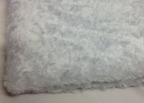 Faux Fake White Curly Fur Fabric Teddy Bear Animal Toy 15mm Pile Sold by  Vary Length