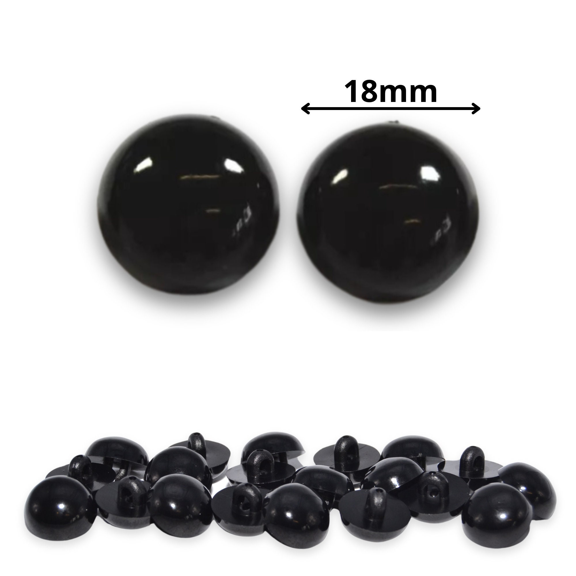 Celloexpress 10.5mm Mixed Colour Sew On Eyes - 5 Pairs For Teddy Bears & Soft Toys (Amber, Black, Blue, Brown)-493752