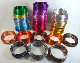 1.5mm x 10m Aluminium Wire - Choice of Colours - Thin Gauge Jewellery Modelling Craft Florist Findings