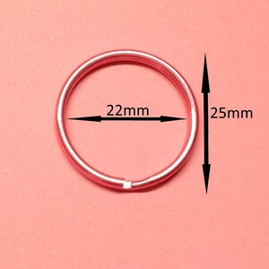 25mm Plain Round Double Loop Split Ring - Choice of Colours - for ...