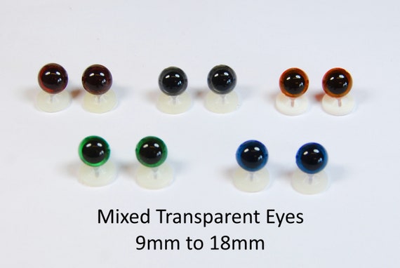 18mm Glass Like Eyes Safety Eyes With Plastic Backs for Teddy Bear/animal  Making 