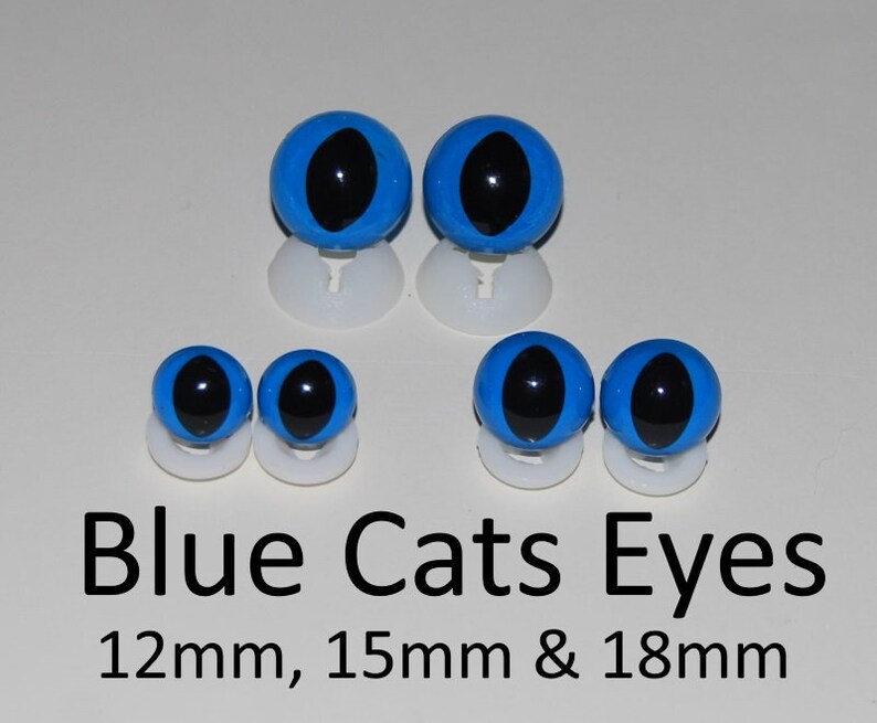 12mm Cats Safety Eyes with Plastic Backs Choice Of Colours Etsy