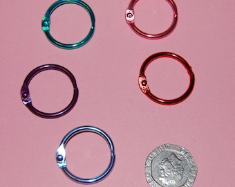 19mm Hinged Ring Binders - Choice Of Colours - Scrapbooking Ringbinders - Split Hinge