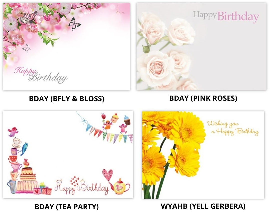 OASIS® Birthday Flower Message Cards Envelopes Optional Florist ...