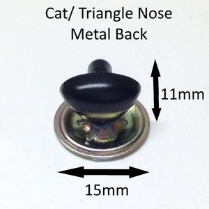 15mm Triangle Noses Choice of Colours Metal Back Noses for Soft Toys & Teddy Bears image 2