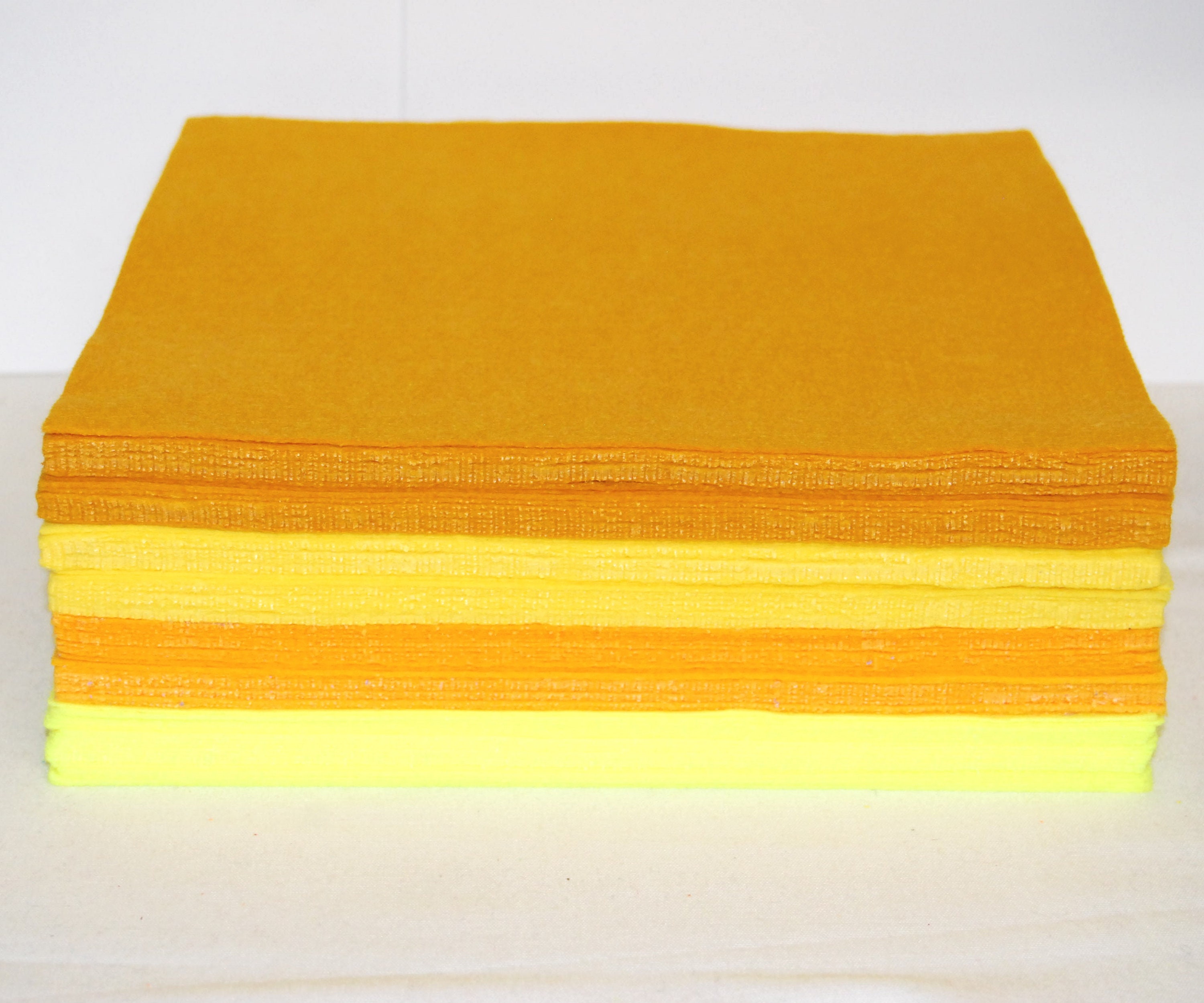 9 Squares SILVER or GOLD 100% Acrylic Craft Felt 9 Squares for Crafting,  and Soft Toy Making 