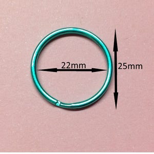 25mm Plain Round Double Loop Split Ring - Choice of Colours - for ...